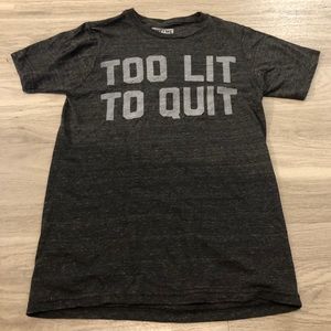 Buy me brunch / chive  “TOO LIT TO QUIT” tee